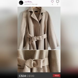 Wool felt oversized coat